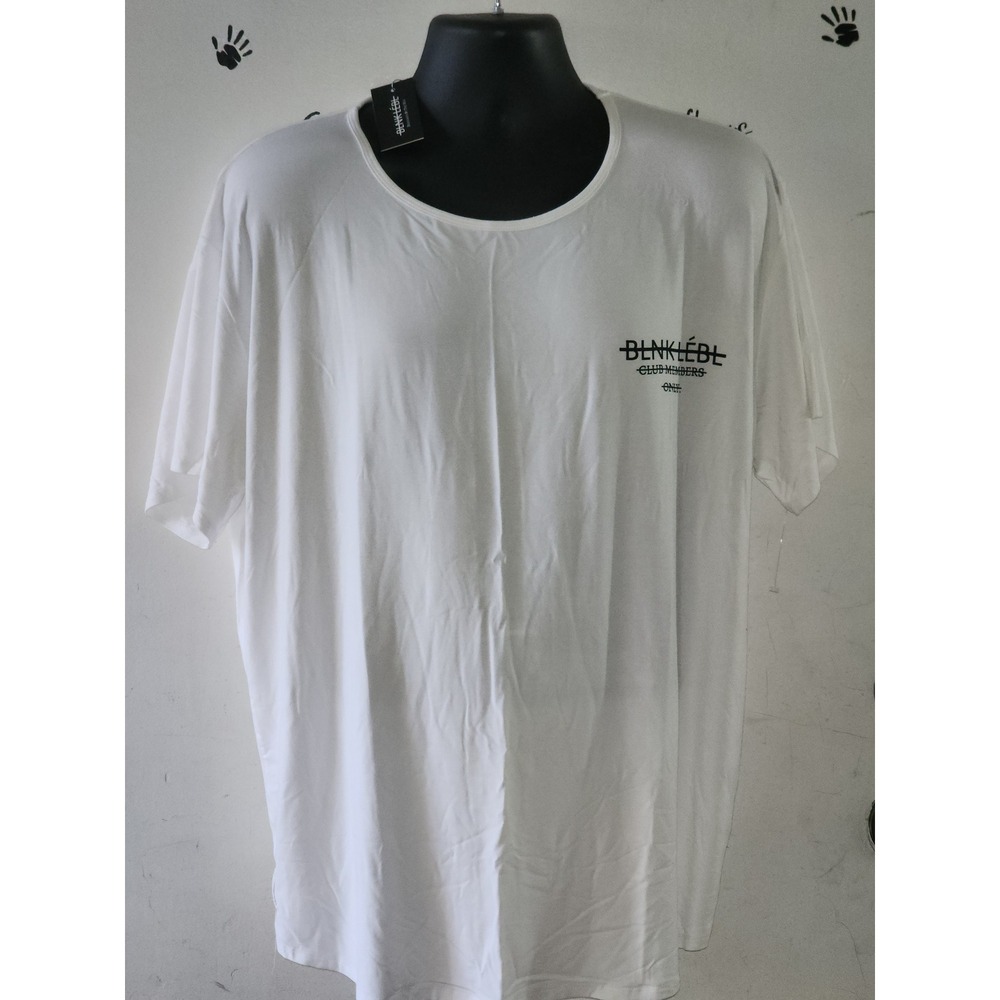 BLNK LEBL Mens Club Members Only Graphic T-Shirt White XL Streetwear Tee